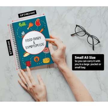 Food Diary & Symptom Log for IBS and Allergies | A5 Size