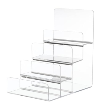 DOITOOL 4 Tier Acrylic Display Stand – Perfect Wallet Organizer for Any Space