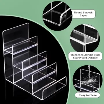DOITOOL 4 Tier Clear Acrylic Display Stand