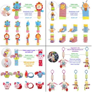 Baby Rattles & Socks - Engaging Infant Toy Gift Set