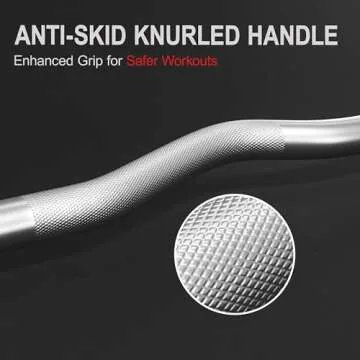 Yaheetech Barbell Weight Set - Olympic Curl Bar & 6 Olympic Weights & 2 Olympic Barbell Clamps for Lifts 44LB