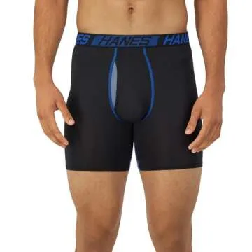 Hanes Total Support Pouch Men's Pack - Anti-Chafing and Moisture-Wicking Underwear with Cooling Tech...