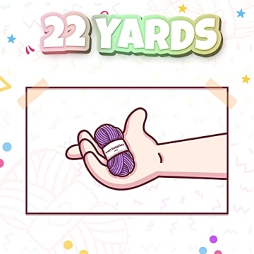 20 Unique Colors Acrylic Yarn Pack for Crafting Fun