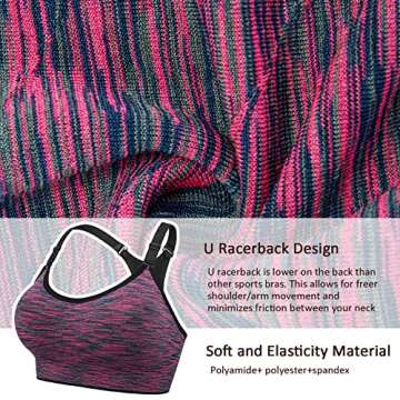 YEYELE Comfort Sports Bra for Women with Removable Pads