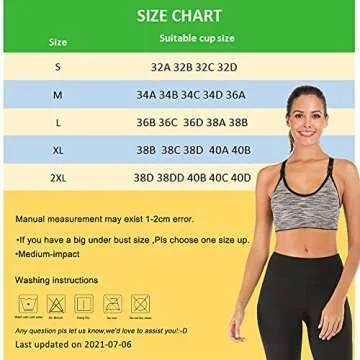 YEYELE Comfort Sports Bra for Women with Removable Pads