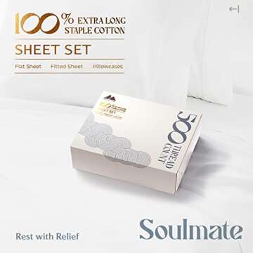 Mayfair Linen Cotton Queen Sheets - 500 Thread Count Set