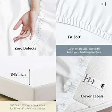 Mayfair Linen Cotton Queen Sheets - 500 Thread Count Set