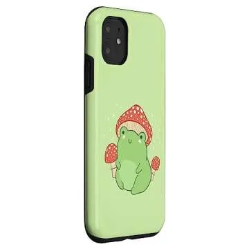 Cute Frog Mushroom Hat Case for iPhone 11 Protection