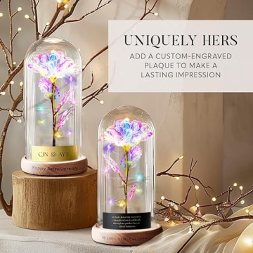 Custom Galaxy Rose in Glass Dome - Unique Gift Idea