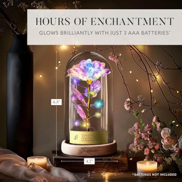 Custom Galaxy Rose in Glass Dome - Unique Gift Idea