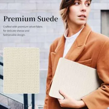 BaayCerrie Beige Woven Fabric Design for MacBook Pro 14 inch Case 2023 2021 Model A2918 A2992 A2779 A2442 M3 M2 M1 Pro/Max Chip
