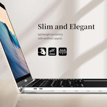 BaayCerrie Beige Woven Fabric Design for MacBook Pro 14 inch Case 2023 2021 Model A2918 A2992 A2779 A2442 M3 M2 M1 Pro/Max Chip