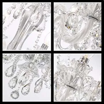 Durahonn K9 Clear Crystal 10 Lights Chandelier