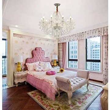 Durahonn K9 Clear Crystal 10 Lights Chandelier