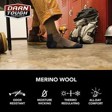 Darn Tough Men's John Henry Boot Socks - 6 Pack Comfort