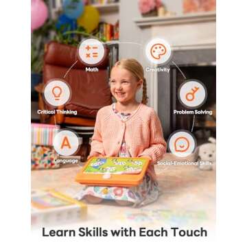 Think Academy Kids Learning Pad - 70 Themes Educational Tablet to Learn Alphabet, Sight Words, Numbers, Music, Preschool Learning Activities - Gifts Toys for Ages 3 4 5 Year Old Boys Girls