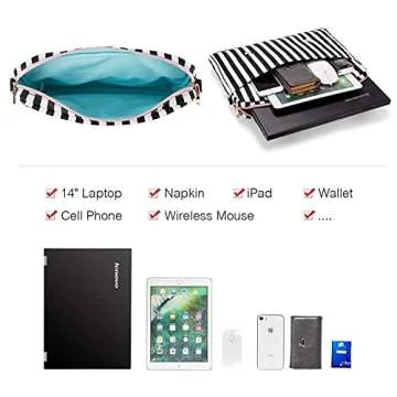 LOVEVOOK Computer Bags for Women, Laptop Bag 14 Inch, Laptop Case with Trolley Sleeve, Pink Messenger Bag, Super Cute Laptop Sleeve