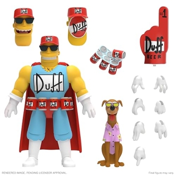 Super7 Ultimates The Simpsons Duffman - 7" Action Figure with Accessories