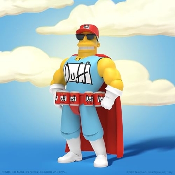 Super7 Duffman Action Figure from The Simpsons - Perfect Collectible