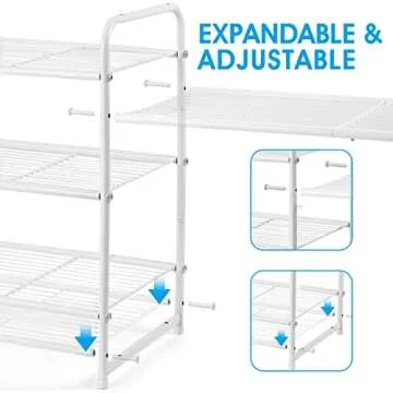 3-Tier Stackable Shoe Rack -Expandable Shoe Organizer