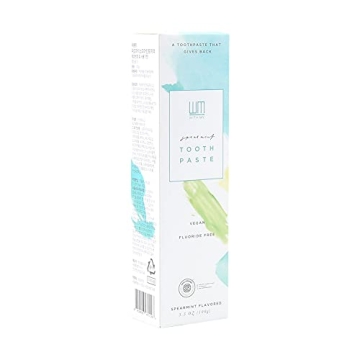 WITH MY Spearmint Toothpaste 3.5oz - Vegan, EWG Verified, Dentist Developed, & Eco-Friendly