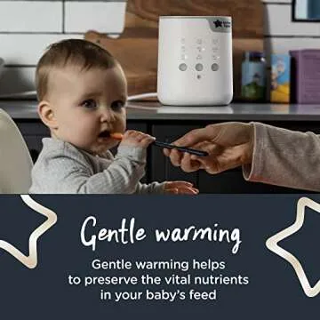 Tommee Tippee Multiwarm Bottle and Pouch Warmer, Warms Baby Feeds to Body Temperature in Minutes, Automatic Timer, White