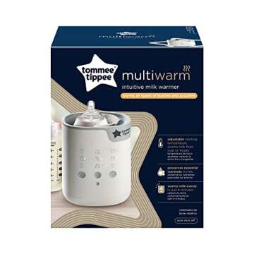 Tommee Tippee Multiwarm Bottle and Pouch Warmer, Warms Baby Feeds to Body Temperature in Minutes, Automatic Timer, White