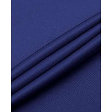 J.VER Men's Navy Blue Dress Shirt - Flexible & Wrinkle-Free