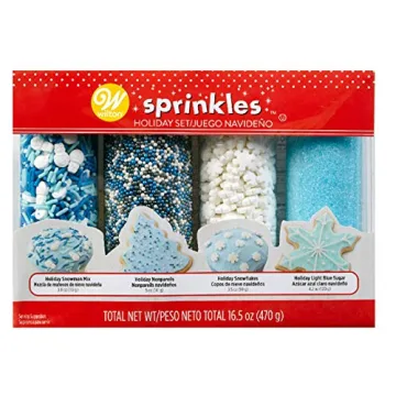 Wilton Holiday Sprinkles 4-Pack – Festive Decor for Baking Delight