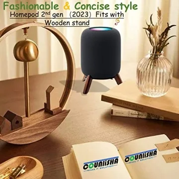 Stylish Real Wood Stand for HomePod 2nd Gen - Walnut Holder