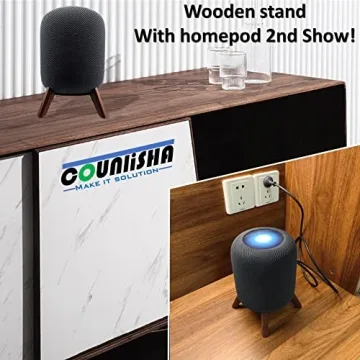 Stylish Real Wood Stand for HomePod 2nd Gen - Walnut Holder