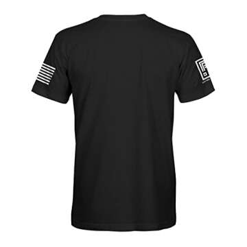 Fantastic Tees Thin Blue Line Police Support Patriotic Skull T-Shirt (Black, XL)