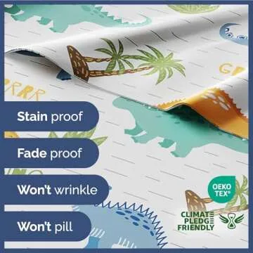 Kids Dinosaur Full 4 Piece Sheet Set - Boys, Girls, Teens, Toddler - Easy Fit Deep Pockets - Breathable, Hotel Quality Bedding Sheets - Machine Washable - Wrinkle Free - Cute, Cozy, Soft - CGK Linens