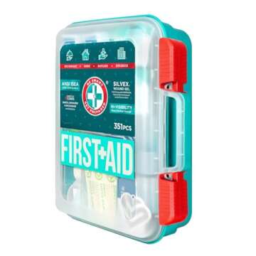 Be Smart Get Prepared - 351 Piece First Aid Kit - Exceeds OSHA ANSI/ISEA Standards for 100 People - ...