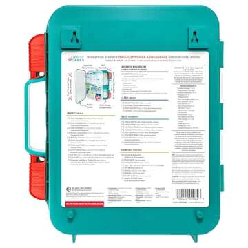 Be Smart Get Prepared - 351 Piece First Aid Kit - Exceeds OSHA ANSI/ISEA Standards for 100 People - Workplace, Home, Car, School, Emergency, Survival, Camping, Hunting, Sports