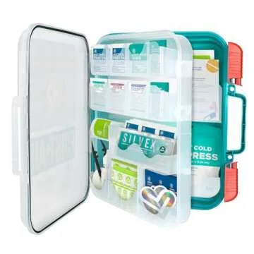 Be Smart Get Prepared - 351 Piece First Aid Kit - Exceeds OSHA ANSI/ISEA Standards for 100 People - Workplace, Home, Car, School, Emergency, Survival, Camping, Hunting, Sports