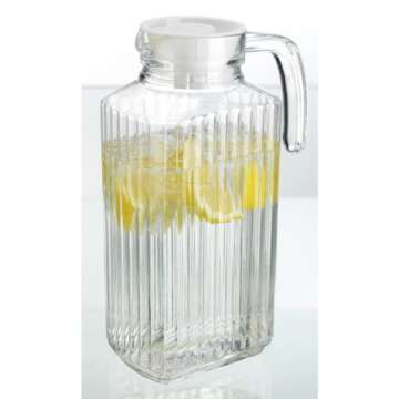 Home Essentials 60 Oz Fridge Pitcher - Stylish & Functional Glass Design