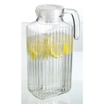 Home Essentials 60 Oz Fridge Pitcher - Stylish & Functional Glass Design