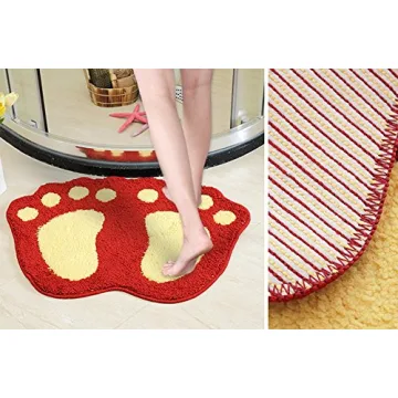TOPCHANCES Big Feet Bathroom Rug Mat - Non-Slip and Fun