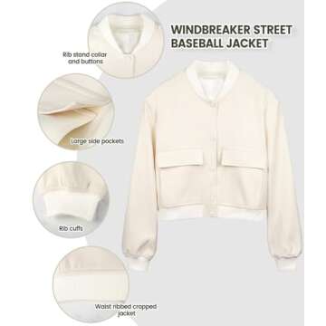 Chic Women's Varsity Bomber Jacket for Any Occasion