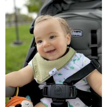 Diaper Squad Earthy Solid 10-Pack Baby Drool Bandana Bibs for Boys, Girls, Unisex - Soft Organic Cotton and Fleece, Plain Colors