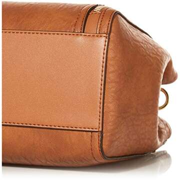 Calvin Klein Reyna Novelty Satchel, Caramel, One Size
