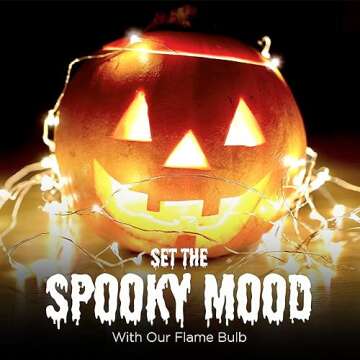 Hudson LED Halloween Bulbs - Flame Effect, 4‑Mode Upside Down & 3W Flicker - E26/E27 Orange Fire - 2‑Pack for Indoor/Outdoor - Flame Light