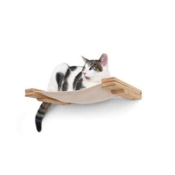 CatastrophiCreations Cat Lounge Hammock Wall Mounted Lounger for Climb and Play Furniture Cat Tree Shelves