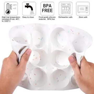 Juome Silicone Egg Bite Molds for Baking & Meal Prep