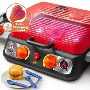 Kids BBQ Grill Playset, Light, Sound & Color Change Fun