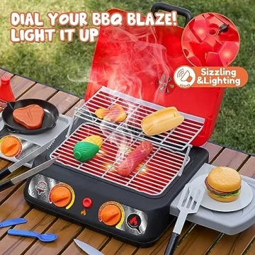 Kids BBQ Grill Playset, Light, Sound & Color Change Fun