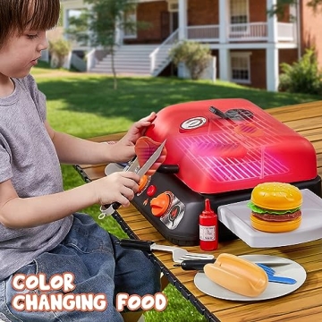 Kids BBQ Grill Playset, Light, Sound & Color Change Fun