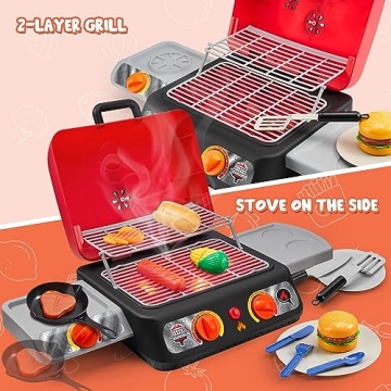 Kids BBQ Grill Playset, Light, Sound & Color Change Fun