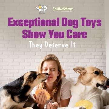 Gnawsome™ 4.5” Spiky Squeaker Football Dog Toy - Large, Cleans Teeth and Promotes Good Dental and Gum Health for Your Pet, Colors Will Vary,All Breed Sizes